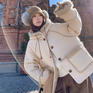 【大货已出】皮毛一体外套229-8319-P205控298，女装短外套，浙宝229