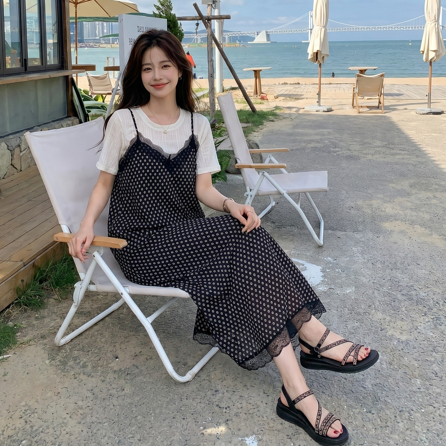 【大货出】假两件连衣裙2B175-8527-P145控238,女装连衣裙,浙宝229