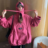 【大货已出】火龙果色冲锋衣套头外套229-8287-P155控218，女装短外套，浙宝229