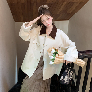 【新款】25年米白色工装外套女2B175-8325-P155控228图片