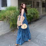 【】夏天蓝色连衣裙2B175-8496-P140控228，女装连衣裙，浙宝229