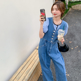 现货22年秋天牛仔连体裤229-8177-P125控178，女装牛仔裤，浙宝229