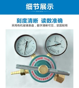 氢气减压器YQQ 全不锈钢氢气减压阀减压表高压氢气减压器压力 342