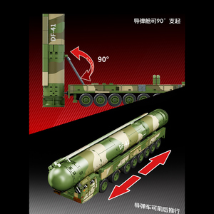 【新品】森宝积木东风41洲际导弹拼搭积木军事模型拼装玩具男礼物