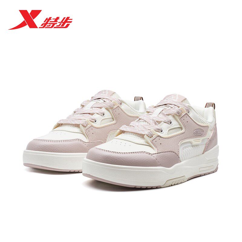 官方正品特步驭桀板鞋2025新款休闲鞋女鞋情侣运动鞋975218310020