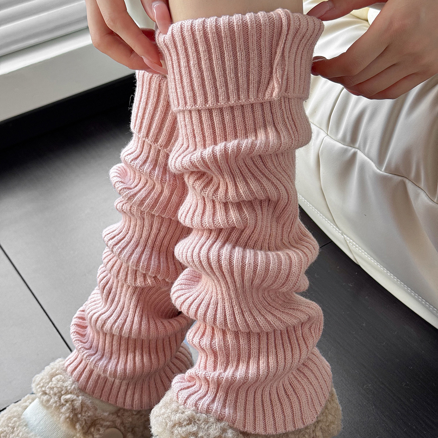 秋冬款加厚粉色袜套女针织咖啡小腿袜保暖jk奶白色腿套蓝色中筒袜,女士内衣/男士内衣/家居服,中筒袜,淘宝优惠券,粉丝福利购,淘宝优惠卷