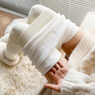秋冬加绒白色连裤袜加厚打底裤袜