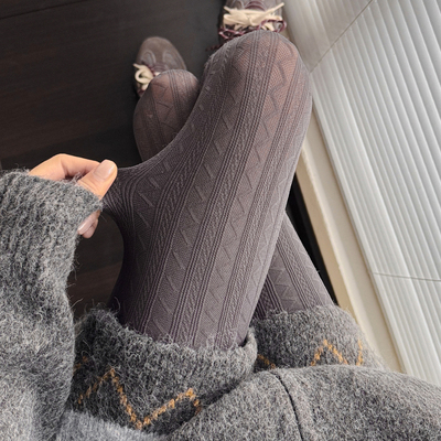 深灰色打底裤袜烟灰色连裤袜