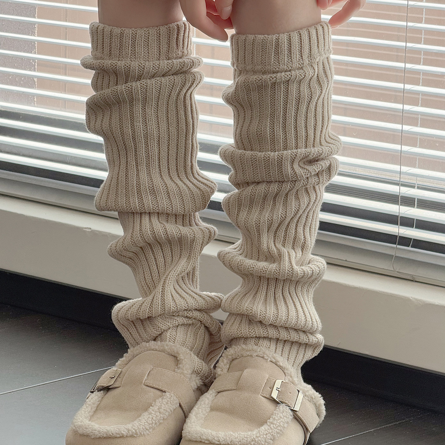 秋冬加厚烟灰中筒堆堆袜套咖色过膝腿套保暖jk奶白色针织长筒袜套,女士内衣/男士内衣/家居服,长筒袜,淘宝优惠券,粉丝福利购,淘宝优惠卷