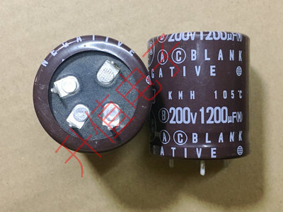 全新硬脚电解电容200V1200UF  1200UF200V 40X35MM 4脚