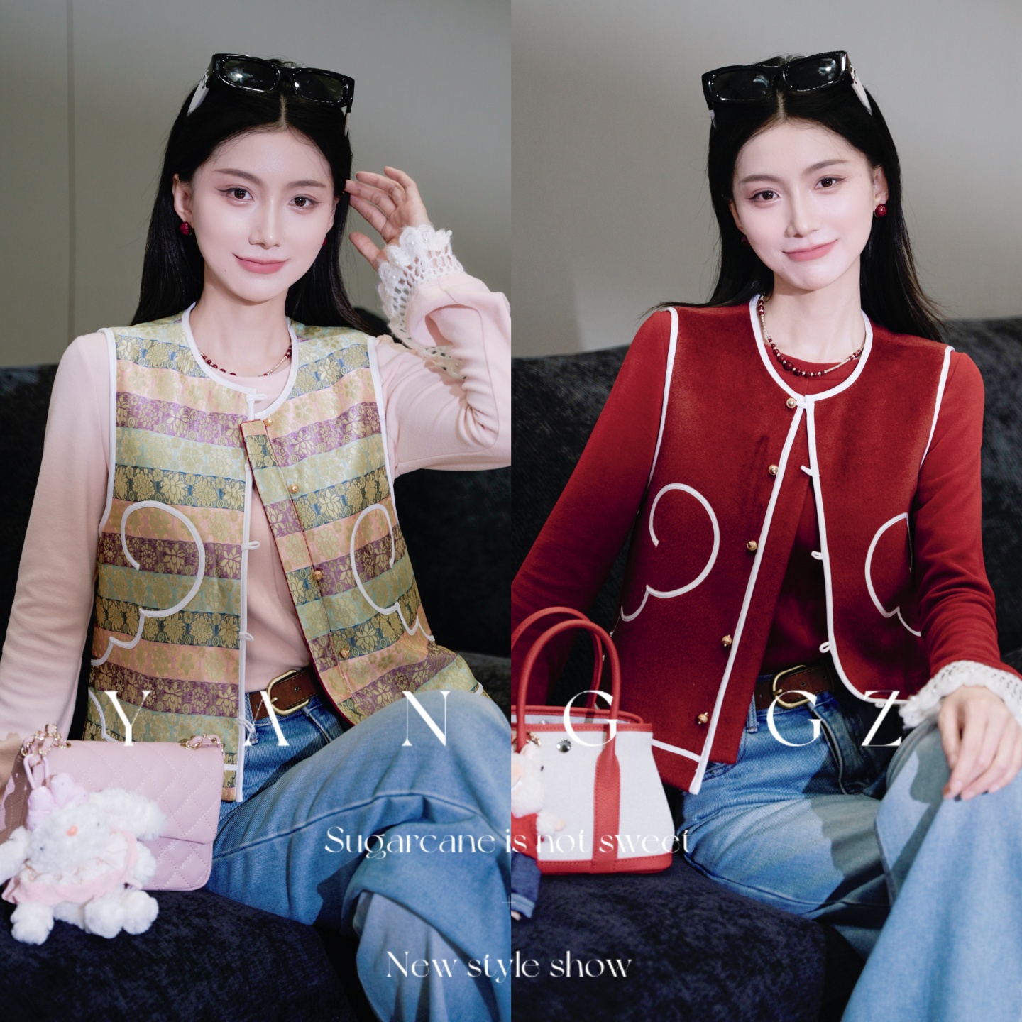 新款秋冬季双面穿马甲外穿上衣女