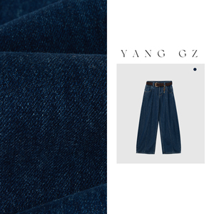 YANG GZ 【港风】秋冬加绒新款高腰宽松裤型牛仔裤女 GZ309#M3723