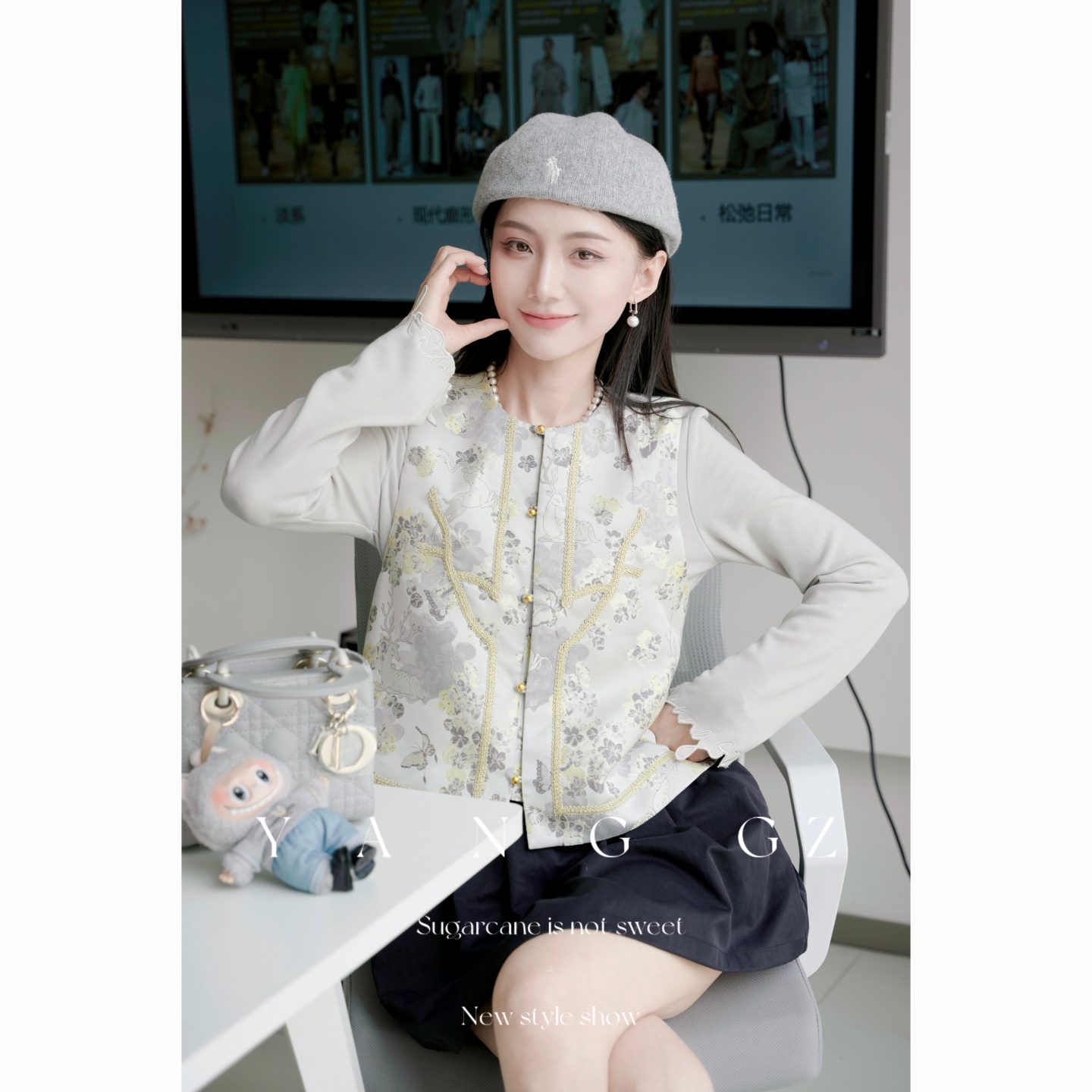 YANG GZ【花中鹿】新中式织锦梅花鹿纹薄棉马甲女 GZ5154GL656246