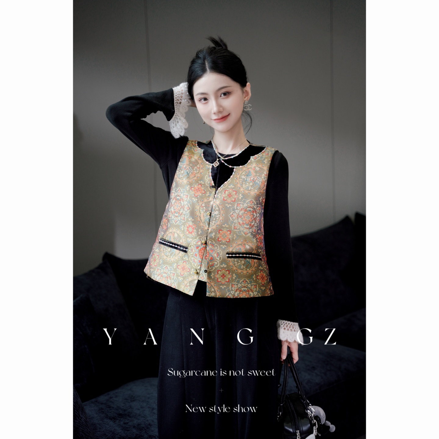 秋冬季新款骏马纹马甲外穿上衣女