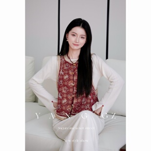 YANG GZ【十二星座】新中式新款十二星座纹圆领马甲外穿上衣女