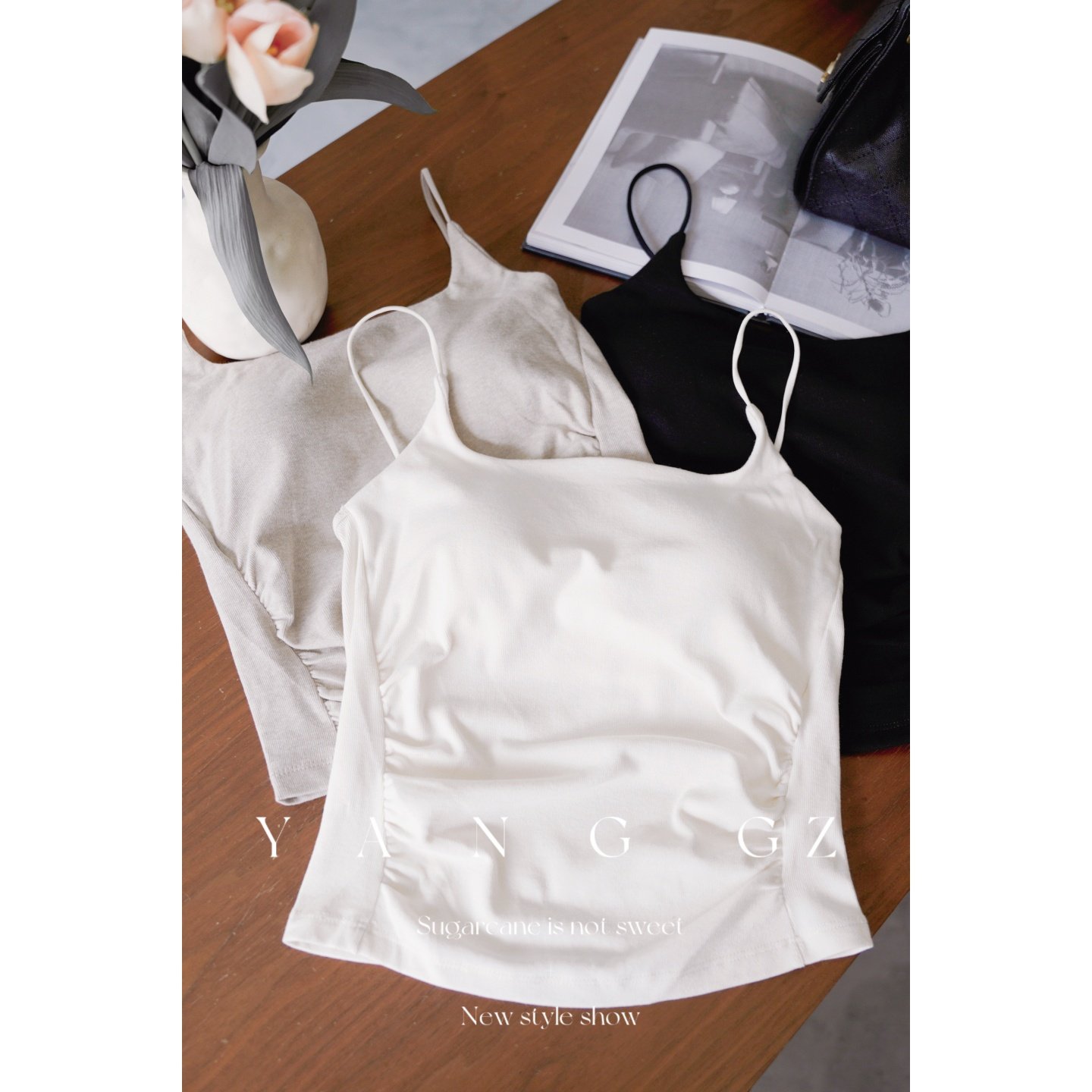 YANG GZ【轻氧】新中式2025新款带胸垫一体式吊带美背内搭上衣女,女装/女士精品,汉服上装,淘宝优惠券,粉丝福利购,淘宝优惠卷