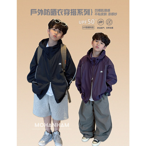 韩版反光条薄防晒衣拉链外套