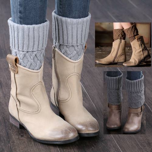 秋冬款靴套时尚短款翻口护小腿套