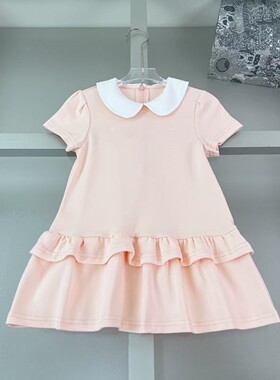 女童夏季娃娃领荷叶边公主裙