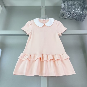 女童夏季娃娃领荷叶边公主裙