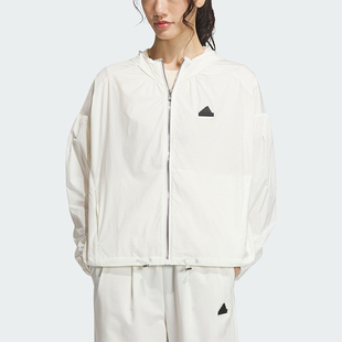Adidas/阿迪达斯正品新款女士防晒UPF50+连帽夹克外套IM8837