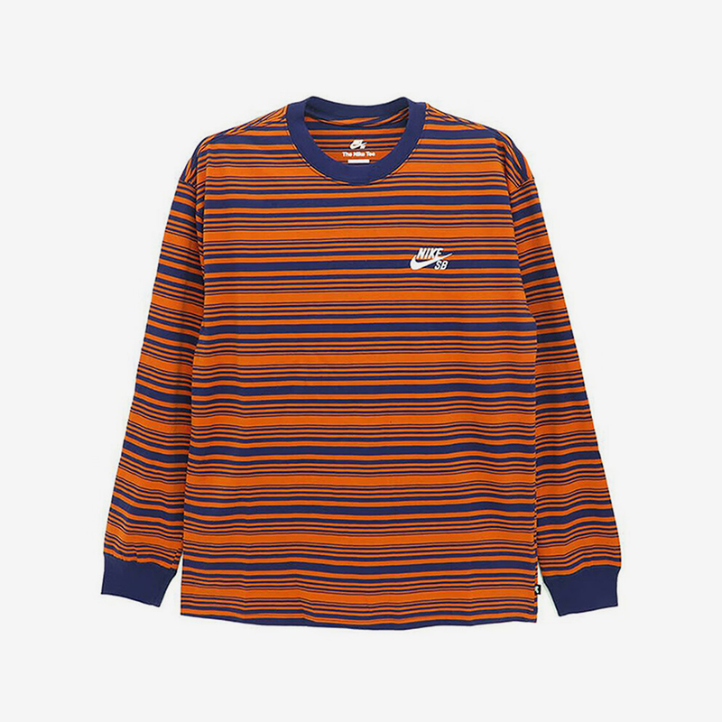 Nike/耐克正品新款男士针织条纹宽松长袖T恤FN4644-555