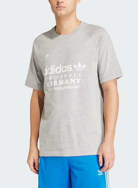 Adidas/阿迪达斯正品三叶草GRF TEE男士复古时尚短袖T恤IU0224