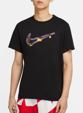 Nike/耐克正品男子夏季新款篮球训练白色休闲运动T恤CV1066