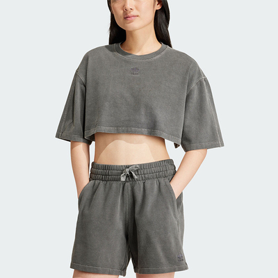 阿迪达斯女士短款短袖T恤