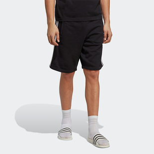 SHORT透气男子运动短裤 Adidas STRIPE IA6351 阿迪达斯正品