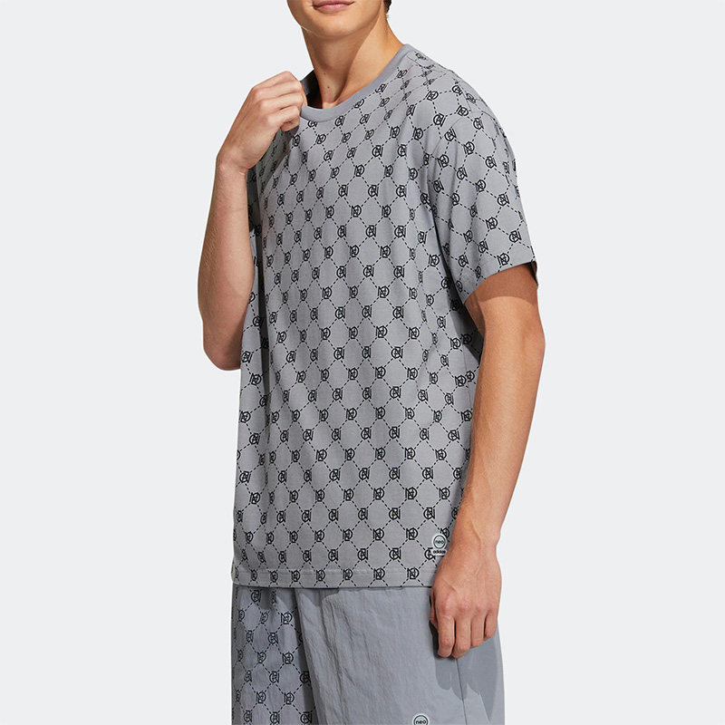 Adidas/阿迪达斯正品夏neo U AOP TEE男子运动休闲短袖T恤IA6414