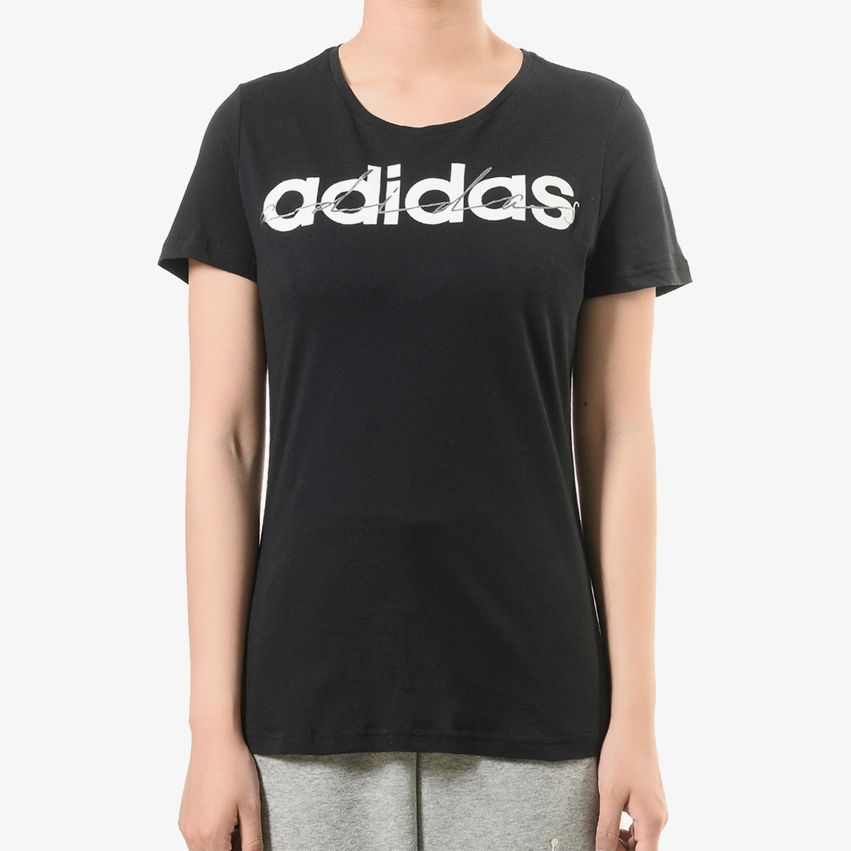 Adidas/阿迪达斯正品 SPECIAL LINEAR女子运动休闲短袖T恤BP8378