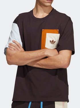 Adidas/阿迪达斯 正品三叶草木偶系列男女运动透气短袖T恤 HC0340