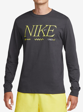 Nike/耐克正品新款印花圆领打底衫男子运动长袖T恤FD1340-060