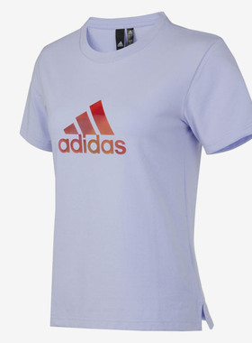 Adidas/阿迪达斯正品 夏季新款运动休闲女子短袖T恤 H09754