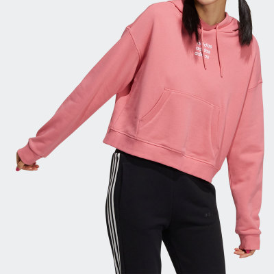 阿迪达斯女休闲连帽套头衫卫衣