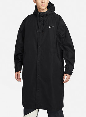 Nike/耐克正品新款男子潮流连帽单排扣中长款长袖风衣FD2870-010