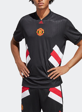 Adidas/阿迪达斯正品曼联足球运动休闲文化男子T恤球衣HT2002
