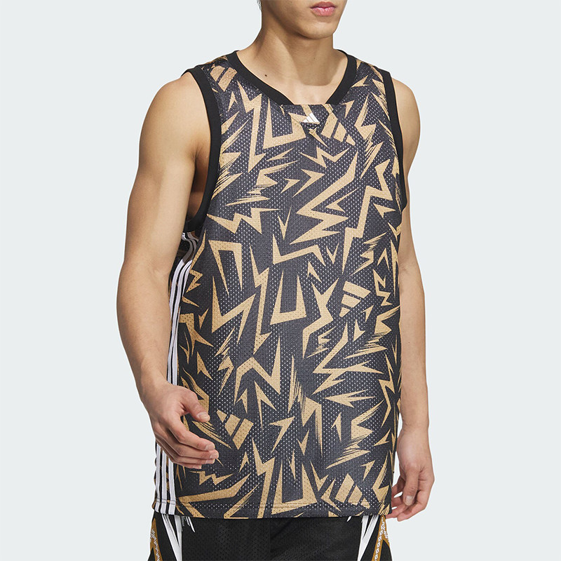 Adidas/阿迪达斯正品夏季男士篮球双面穿运动无袖背心T恤JC6796