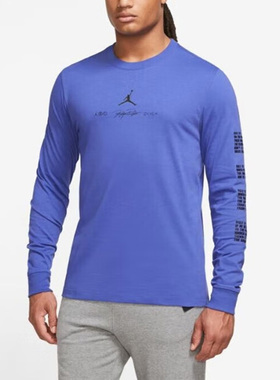 Nike/耐克正品JORDAN男子运动训练休闲圆领长袖T恤DV8447-430