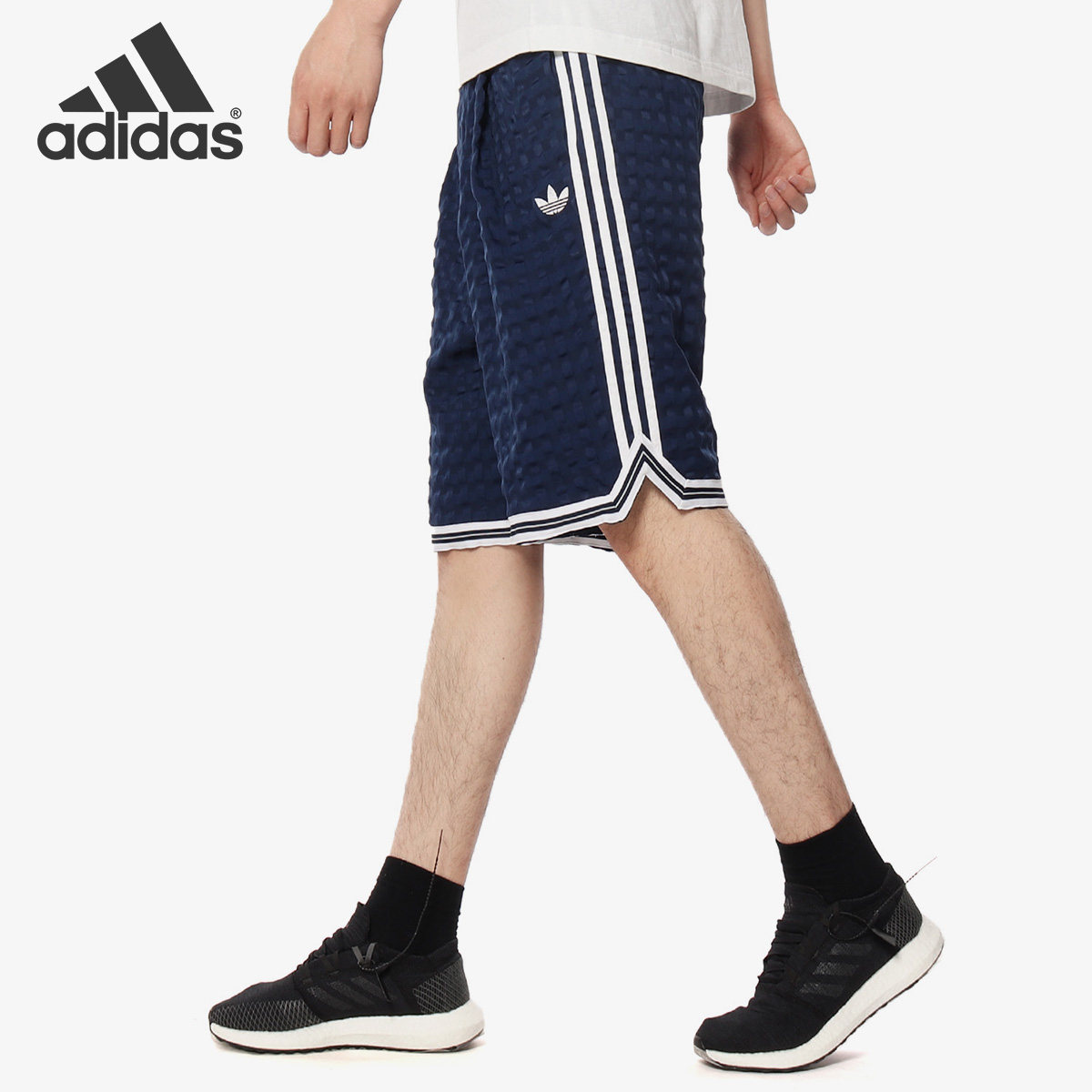 Adidas/阿迪达斯正品 CHECK SHORT 男子休闲运动五分短裤DV3111