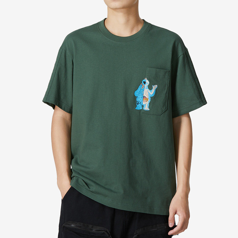 Adidas/阿迪达斯正品NEO男芝麻街运动休闲舒适圆领短袖T恤 HM9936