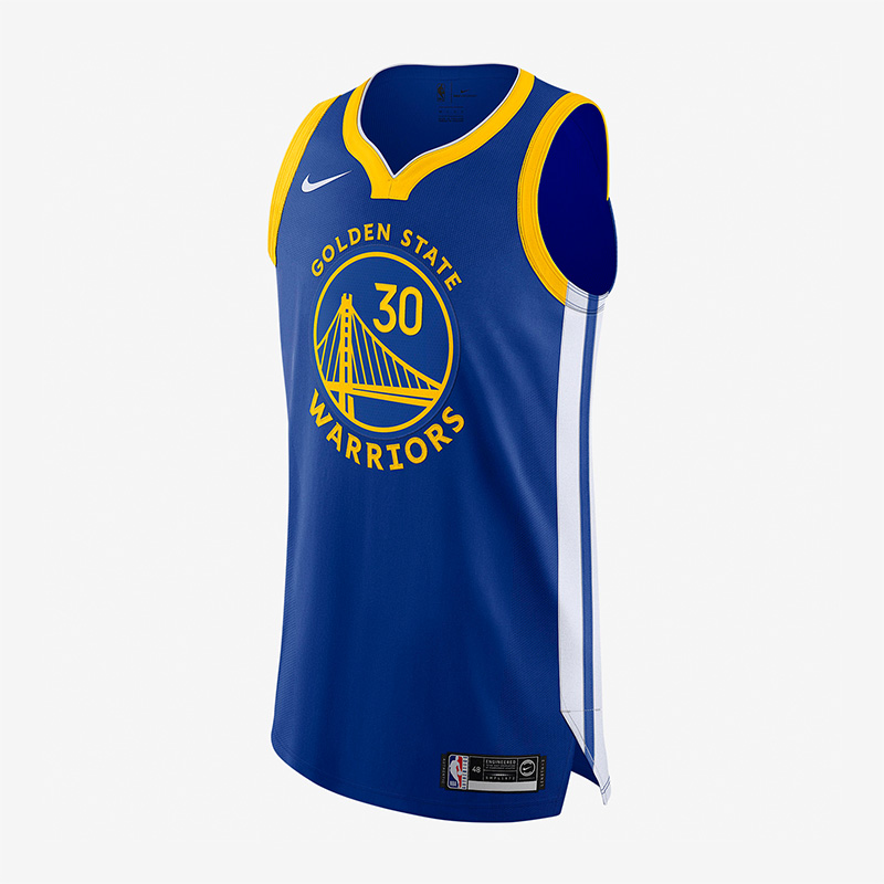 Nike/耐克正品NBAAU球员版金州勇士队男子篮球球衣AV4923-495