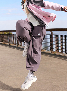 Adidas/阿迪达斯正品CESP WV PANTS女士宽松阔腿运动裤JE8583