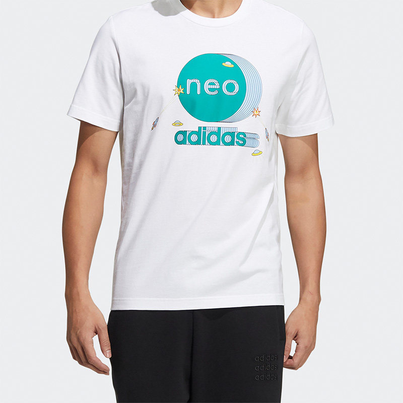 Adidas/阿迪达斯正品夏新款Neo男子透气运动短袖T恤HC9694