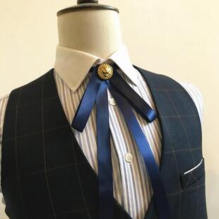 黑色领结男女银行免打领带白色衬衫领花配饰新款上衣学士服蝴蝶结