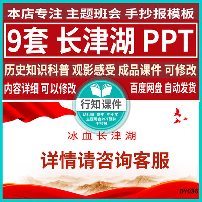 电影长津湖历史知识科普成品PPT课件内容详细可修改