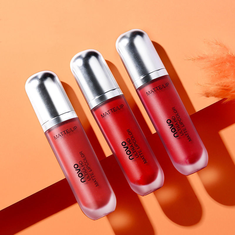 NOVO唇釉丝绒雾面哑光口红大容量橘色唇泥不掉色不沾杯平价学生党