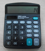 计算机 双电源 太阳能 得力 计算 大屏幕 837ES 12位 正品 大按键