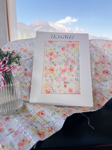 TENGWEI原创设计布料小清新花朵肌理感连衣裙衬衫裙子睡衣面料